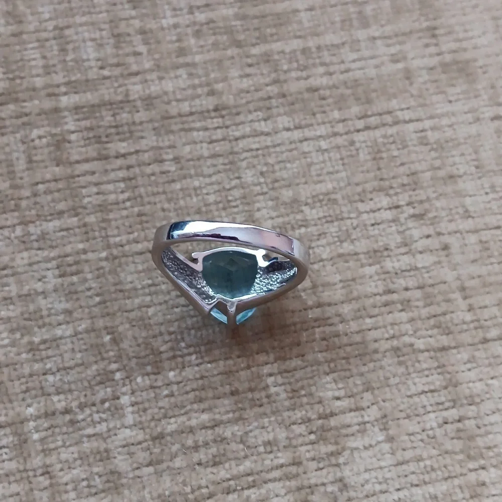 Synthetic Blue Silver Ring